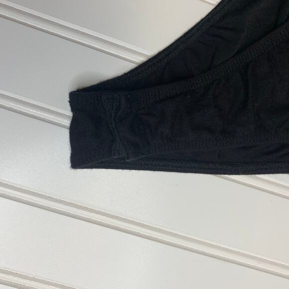 Express Deep V Chiffon Metallic Bodysuit Sz XS Black Gold - Picture 5 of 9